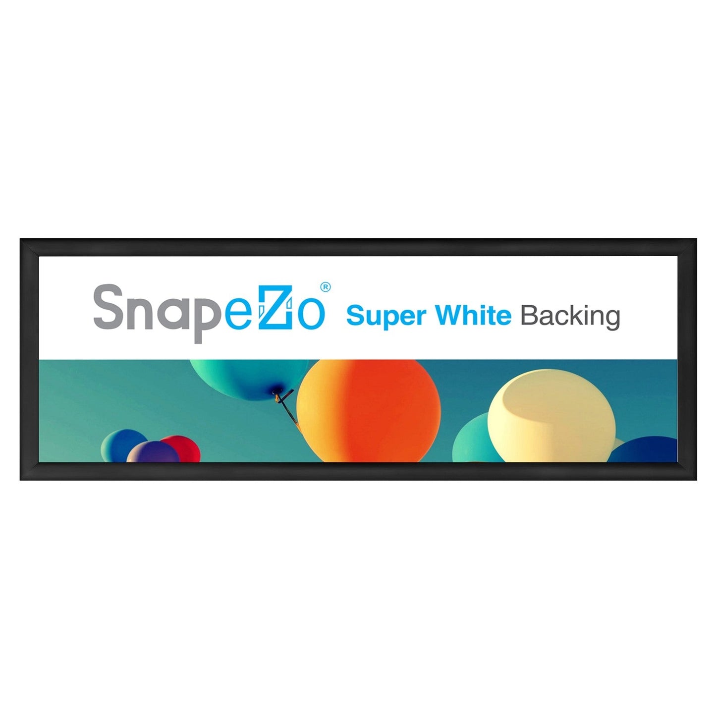 10x29 Black SnapeZo® Snap Frame - 1.2" Profile