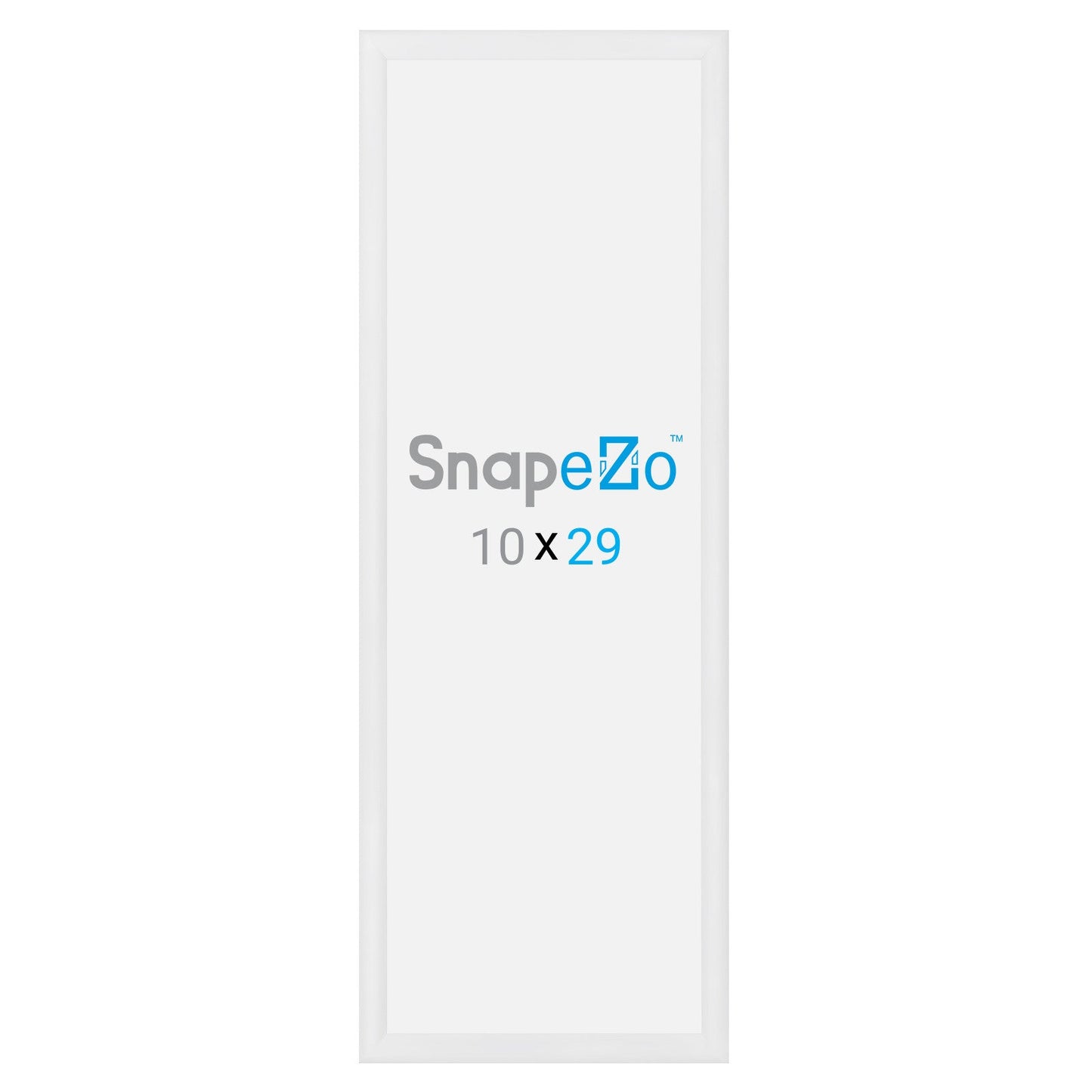 10x29 White SnapeZo® Snap Frame - 1.2" Profile