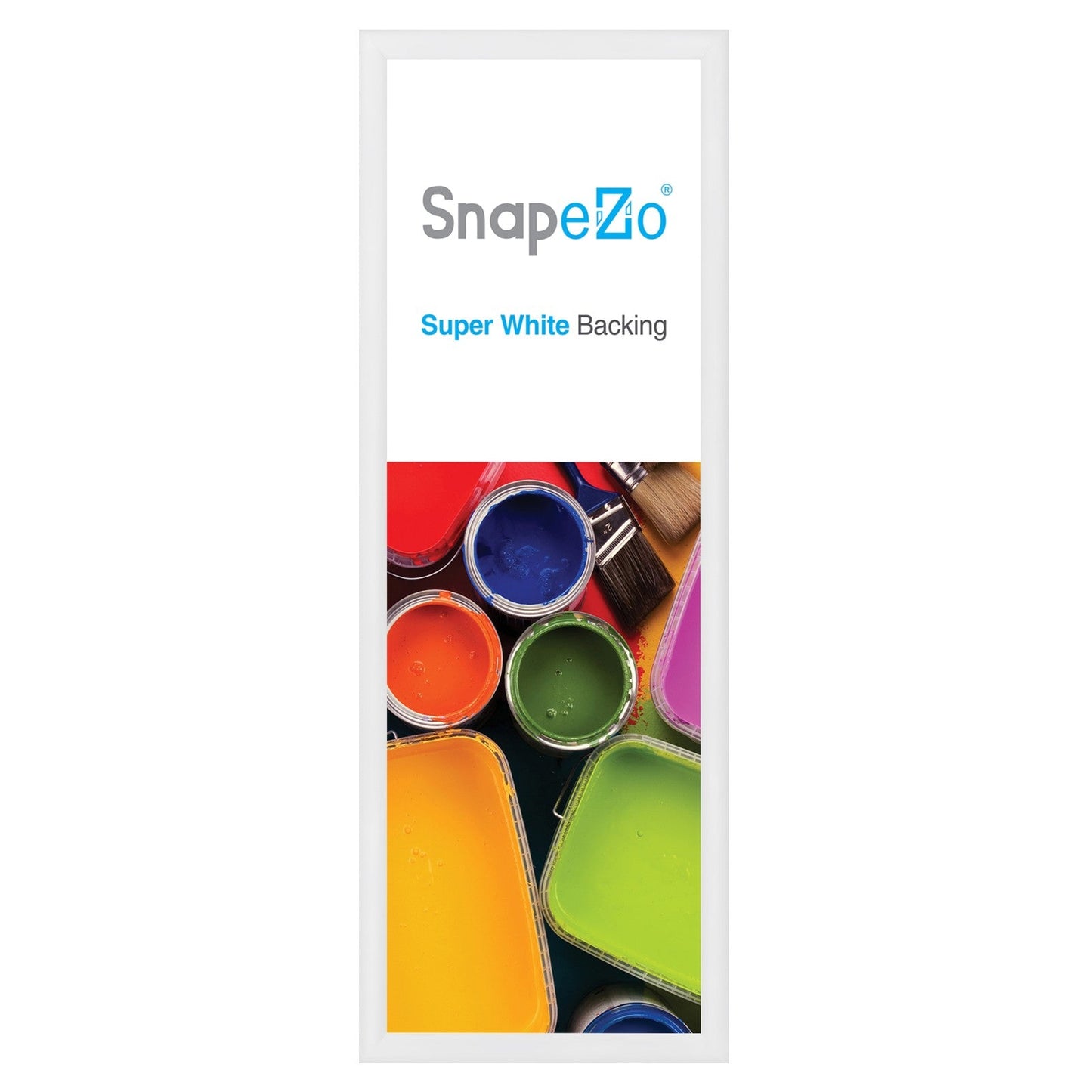 10x30 White SnapeZo® Snap Frame - 1.2" Profile