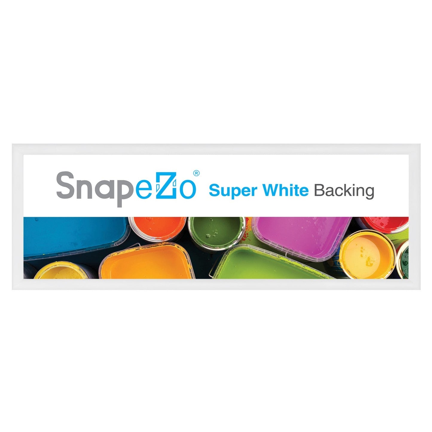 10x30 White SnapeZo® Snap Frame - 1.2" Profile