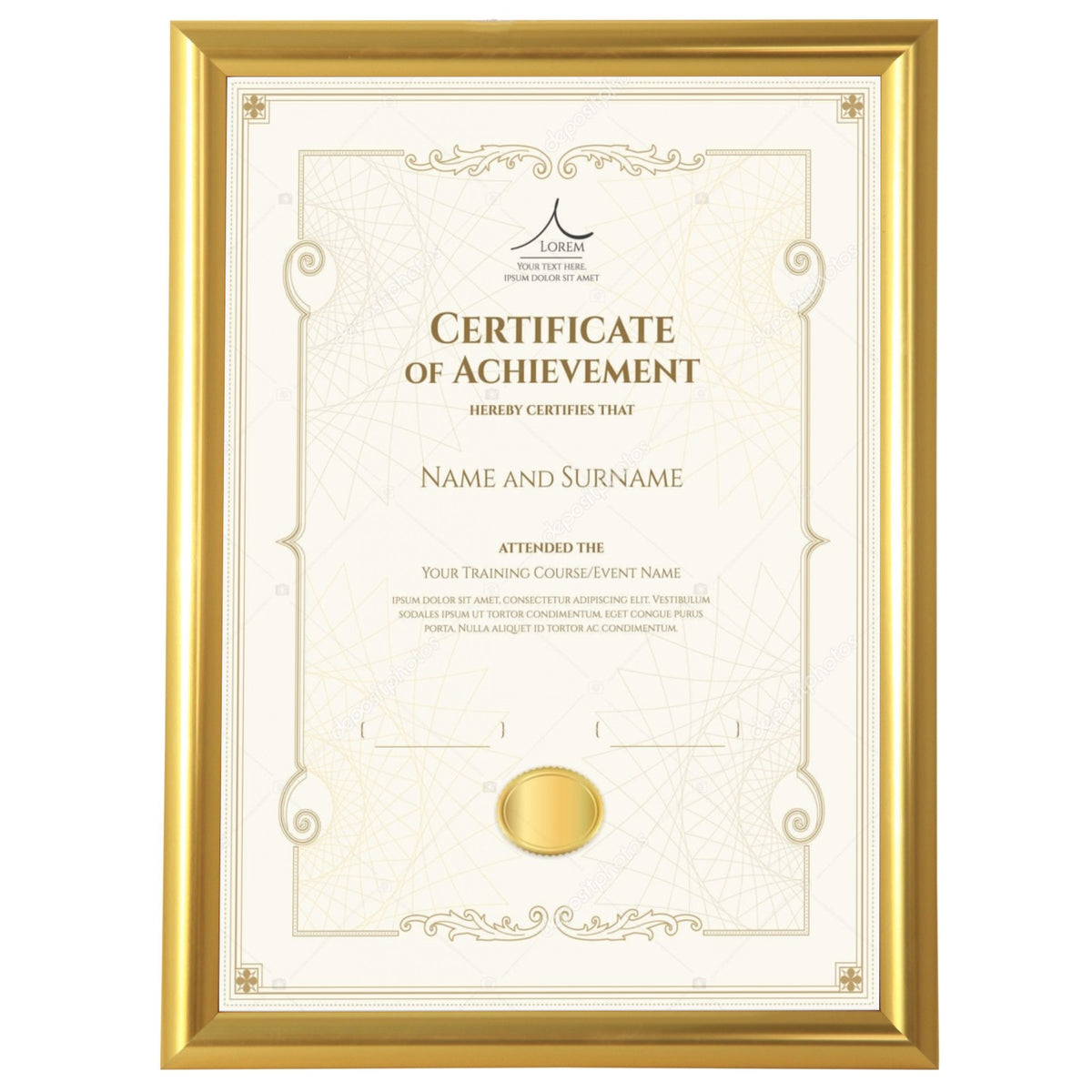 11x17 Gold Effect Diploma Frame 1 Inch Snapezo® – Snapezo.com