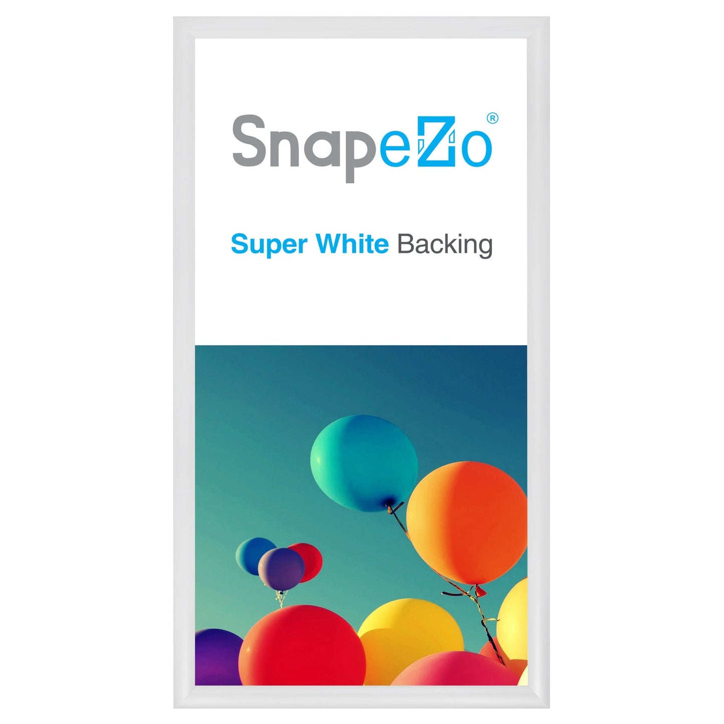 10x20 White SnapeZo® Snap Frame - 1.2" Profile