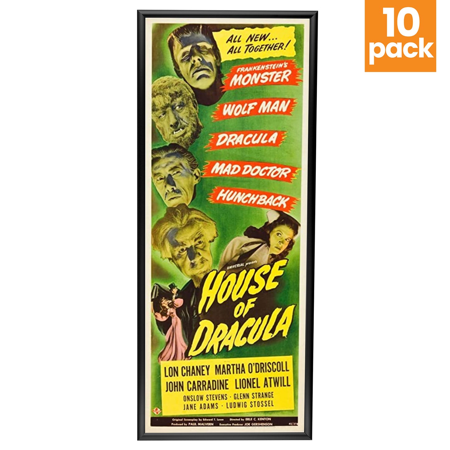 10 Case Pack of Snapezo® of Black 14x36 Poster Frame - 1" Profile