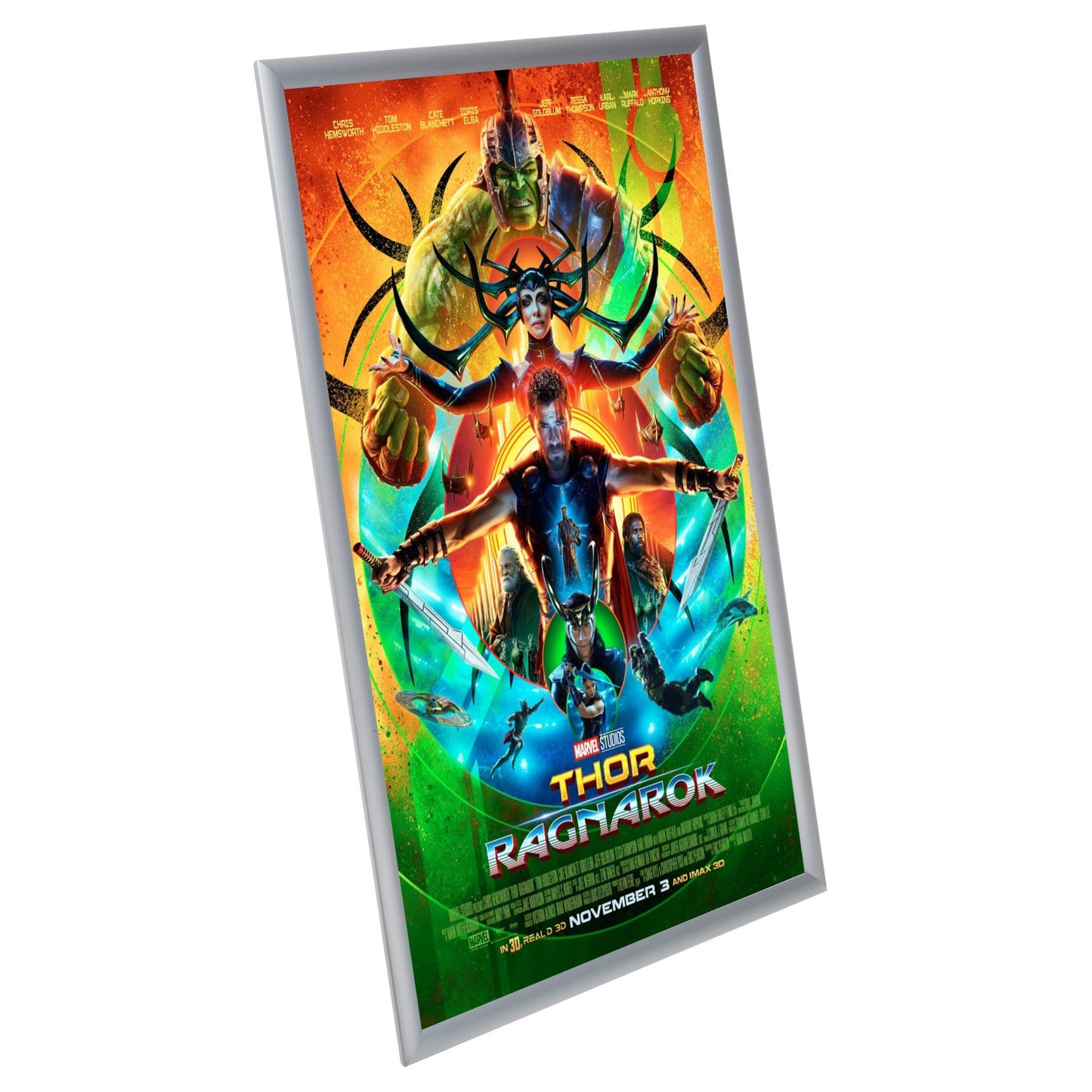 24x36 Silver SnapeZo® Snap Frame - 1" Profile