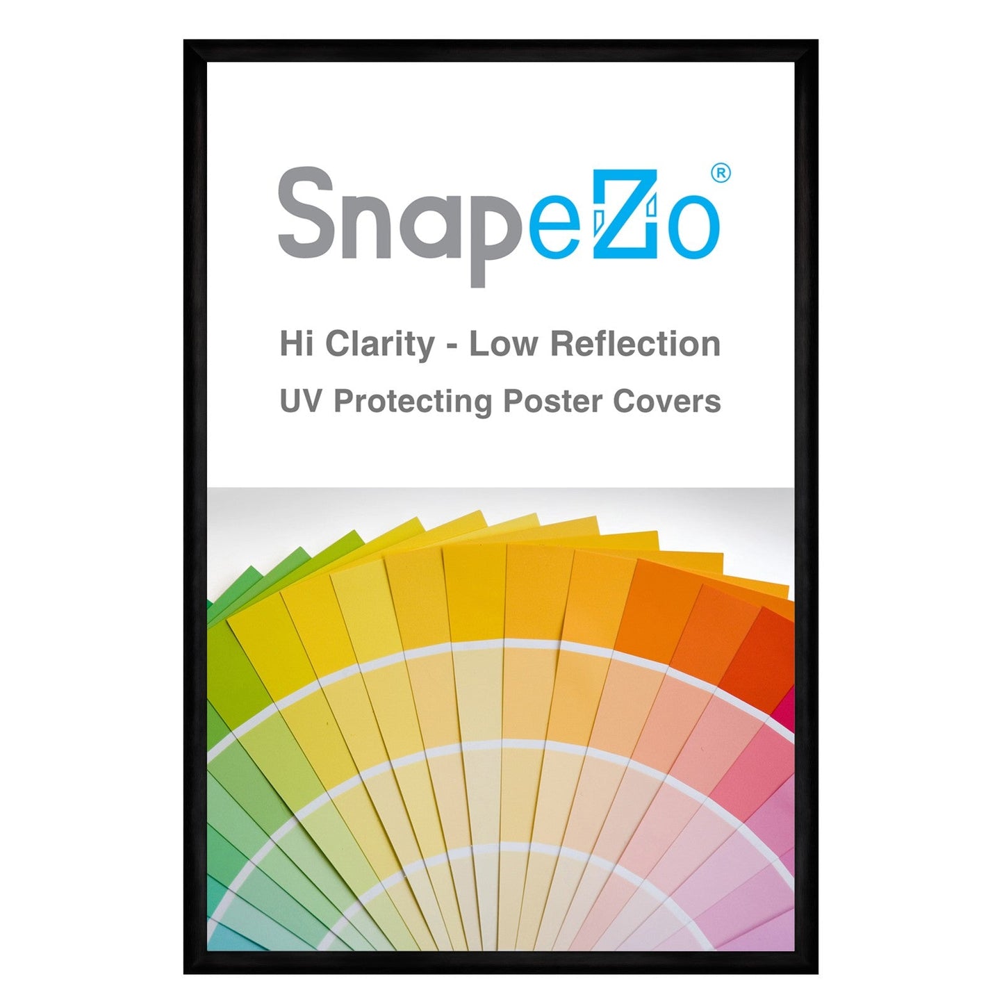 11x17 Brushed Black SnapeZo® Snap Frame - 1" Profile