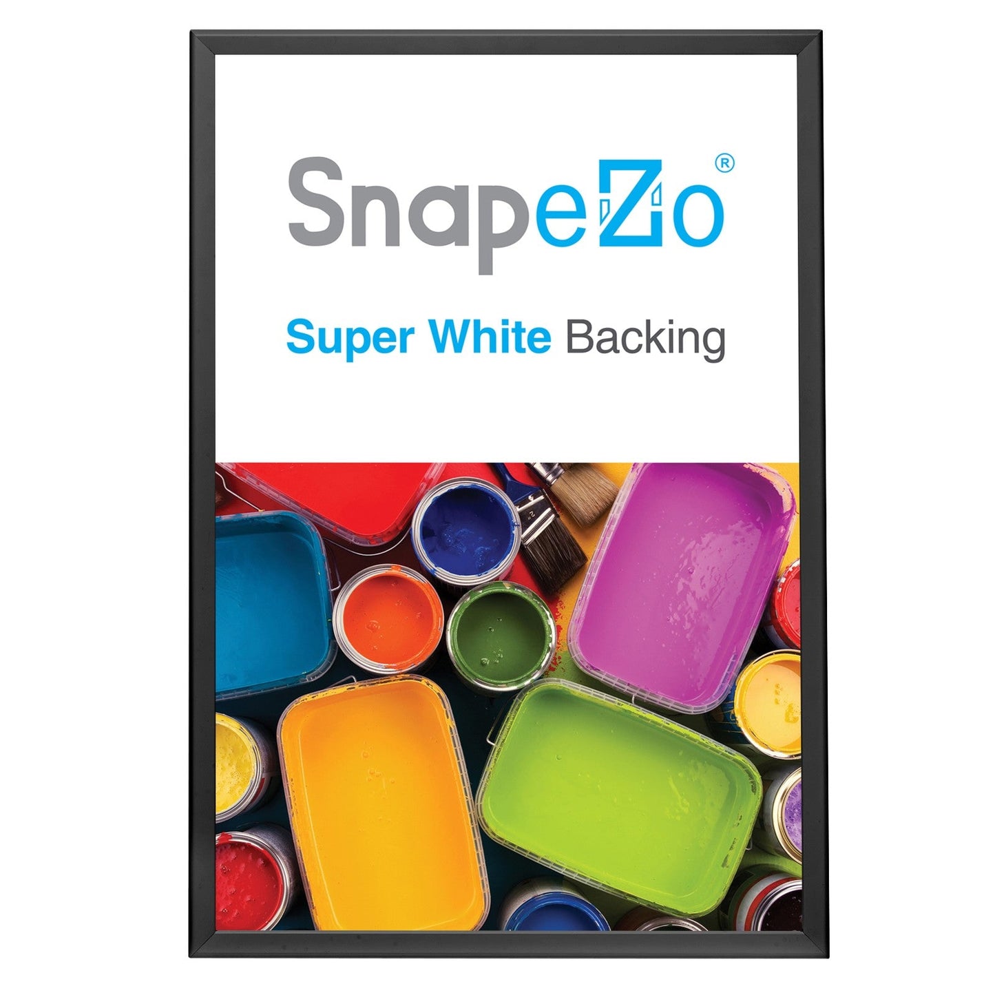 27x40 Black SnapeZo® Snap Frame - 1.25" Profile