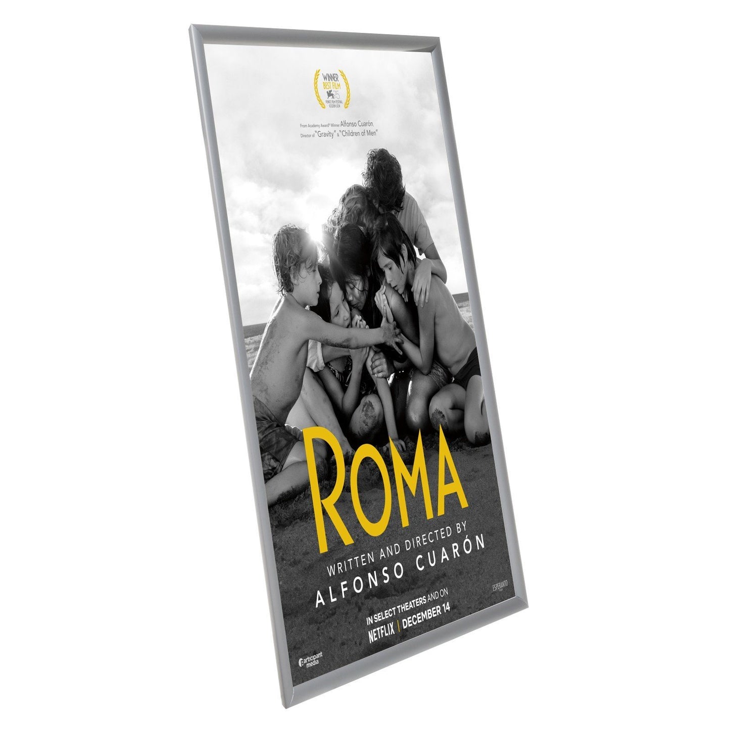 Silver movie poster SnapeZo® frame poster size 27x40 - 1.2 inch profile