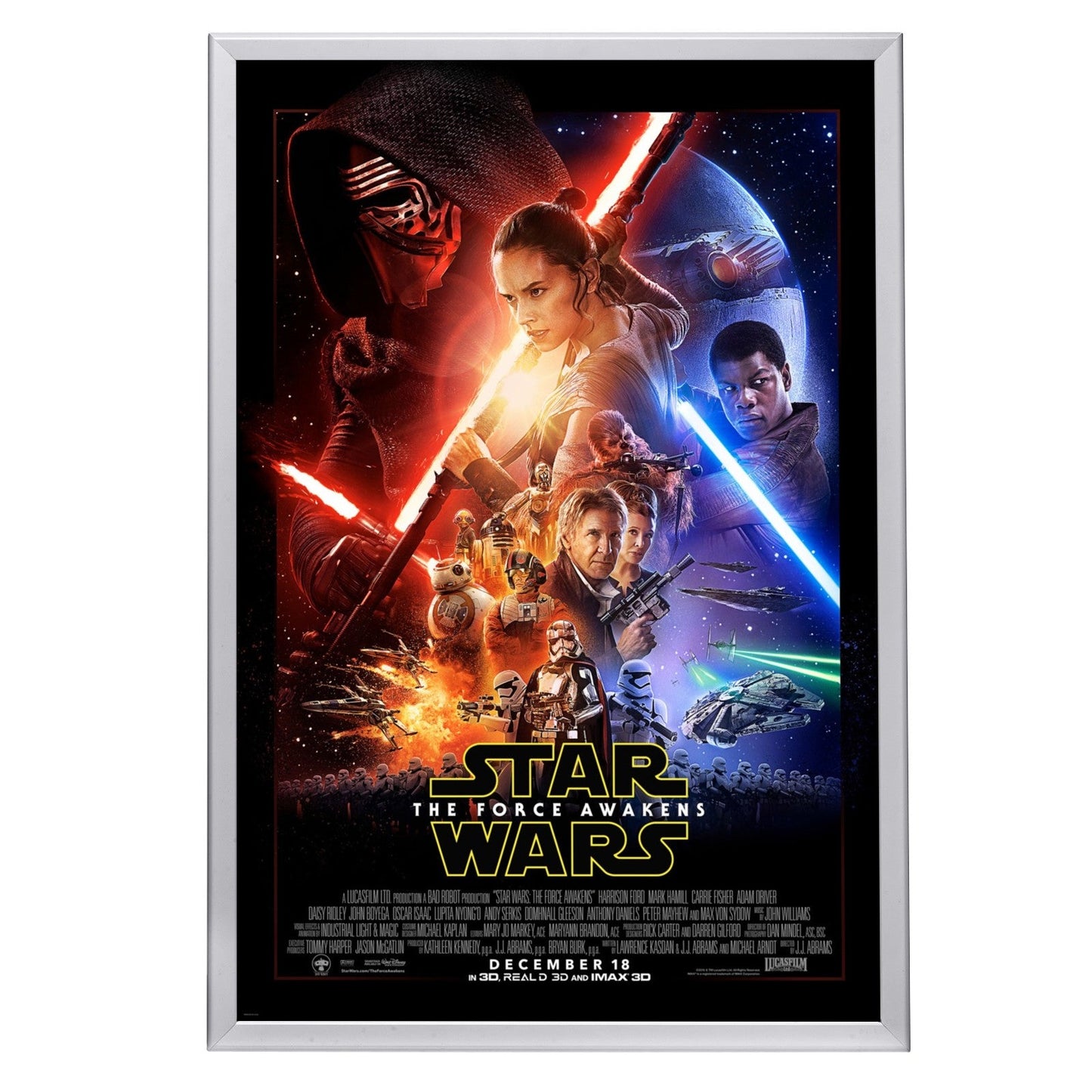 27x40 Silver SnapeZo® Snap Frame - 1.25" Profile