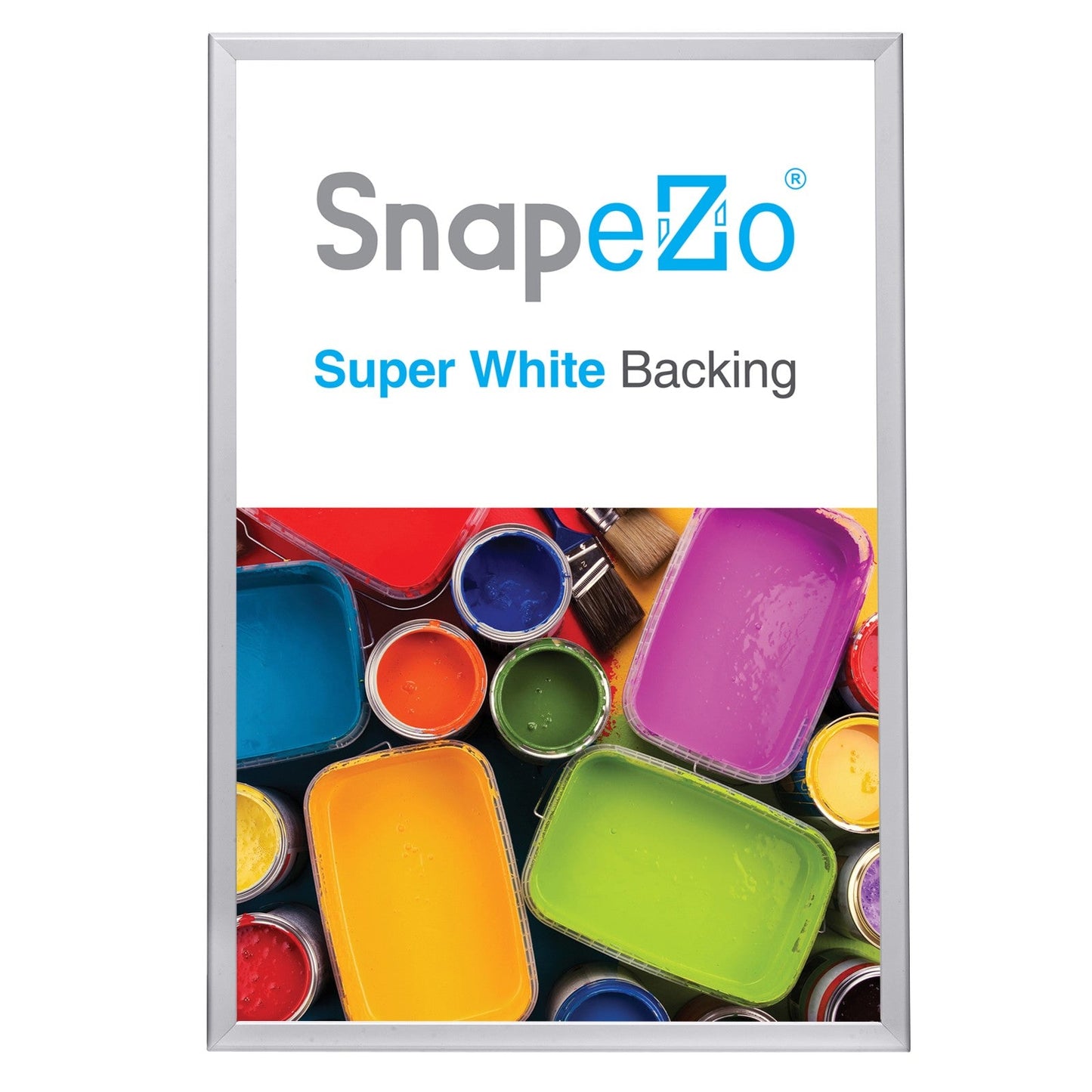 27x40 Silver SnapeZo® Snap Frame - 1.25" Profile