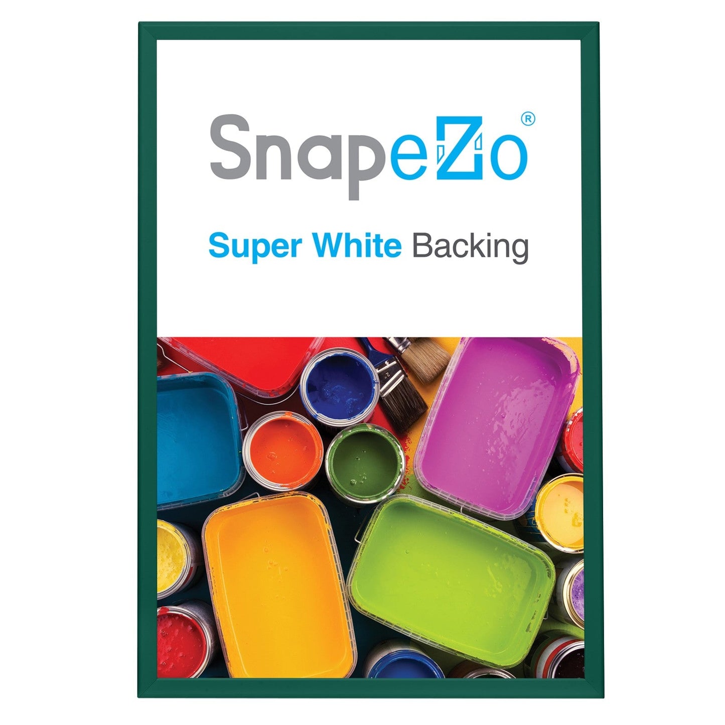 27x40 Green SnapeZo® Snap Frame - 1.25" Profile