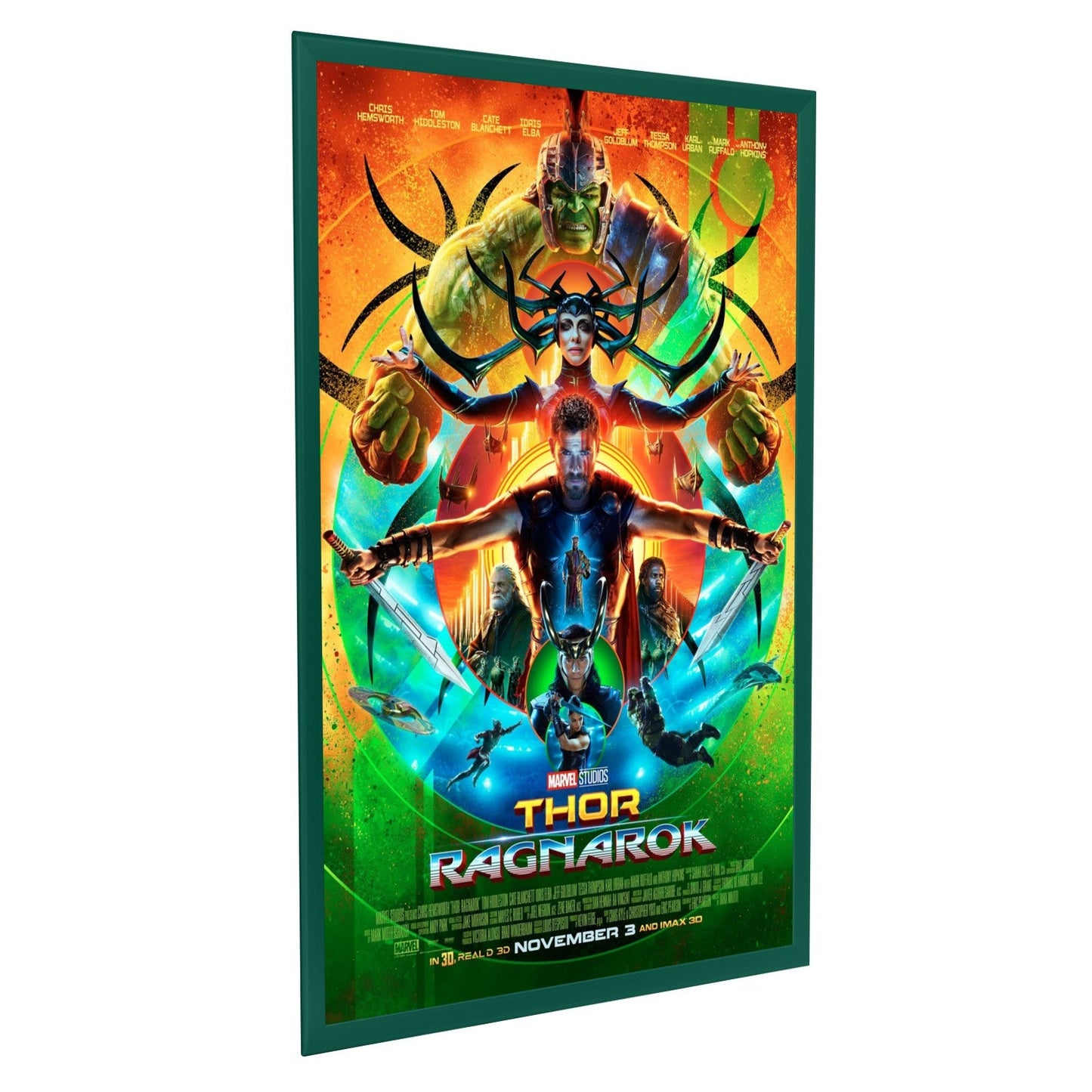 27x40 Green SnapeZo® Snap Frame - 1.25" Profile