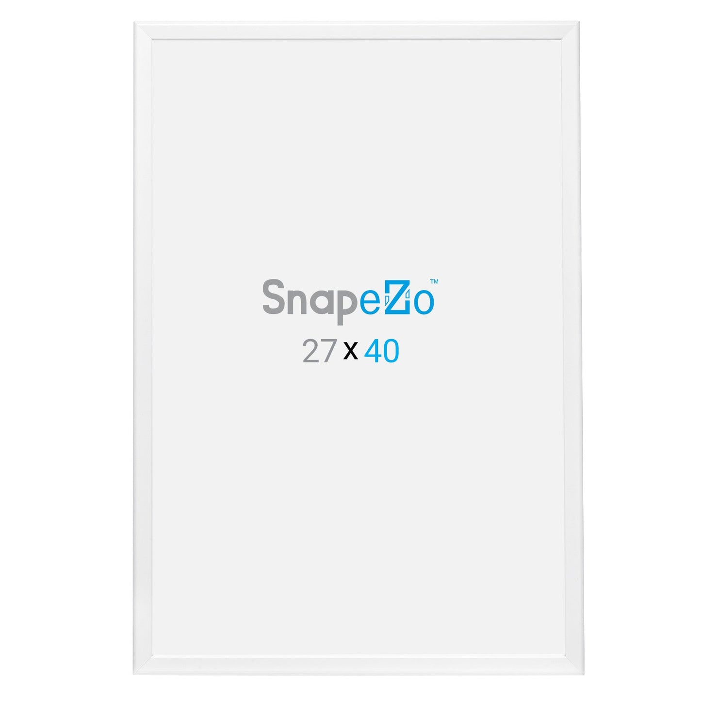 27x40 White SnapeZo® Snap Frame - 1.25" Profile