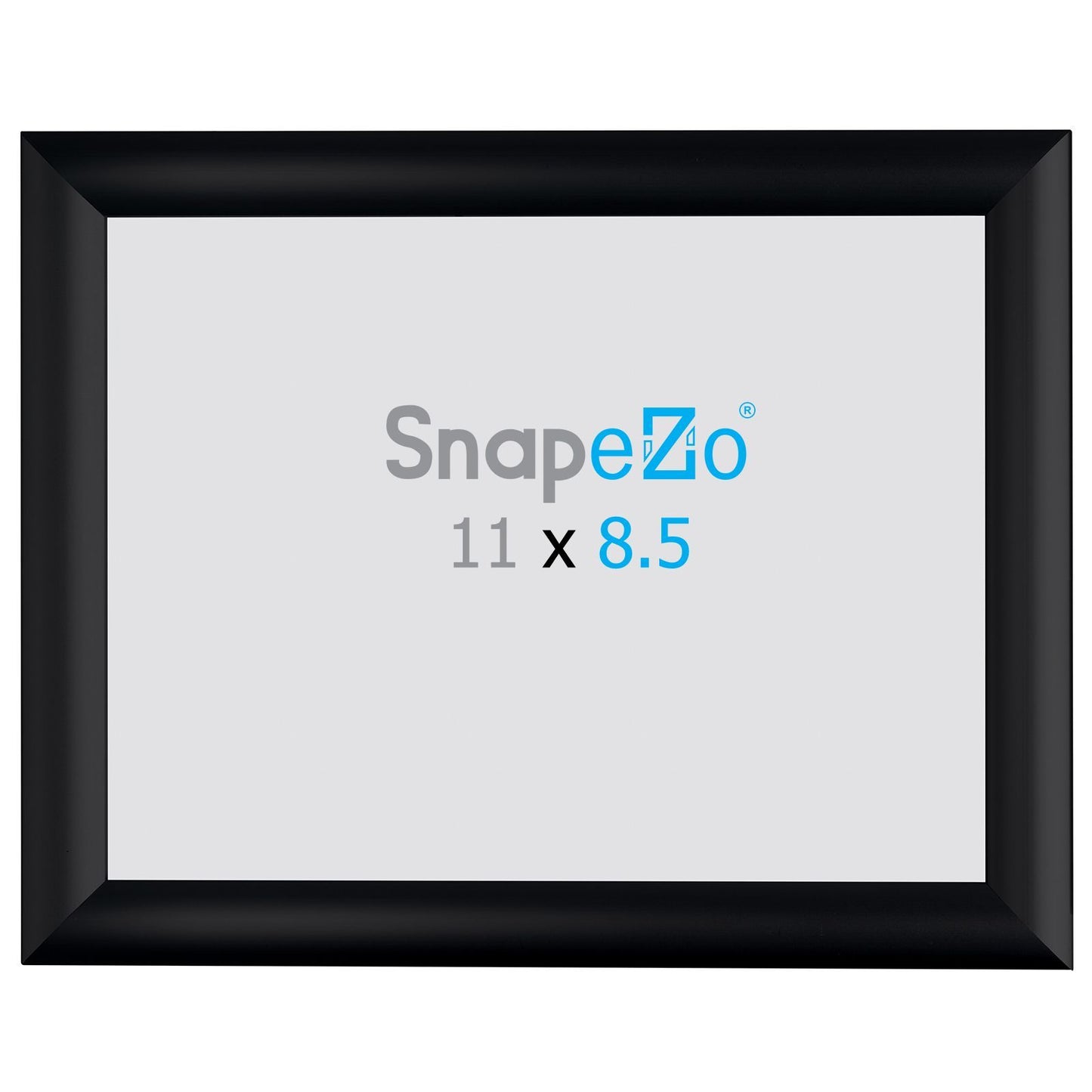 8.5x11 Brushed Black SnapeZo® Snap Frame - 1 Inch Profile
