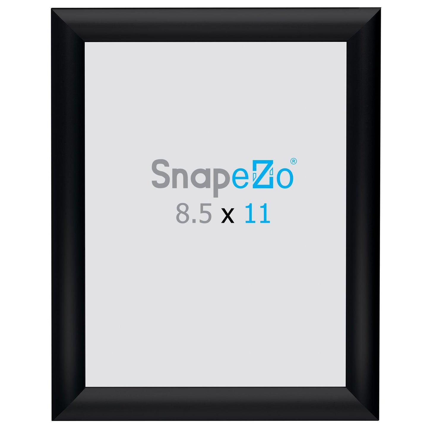 8.5x11 Brushed Black SnapeZo® Snap Frame - 1 Inch Profile