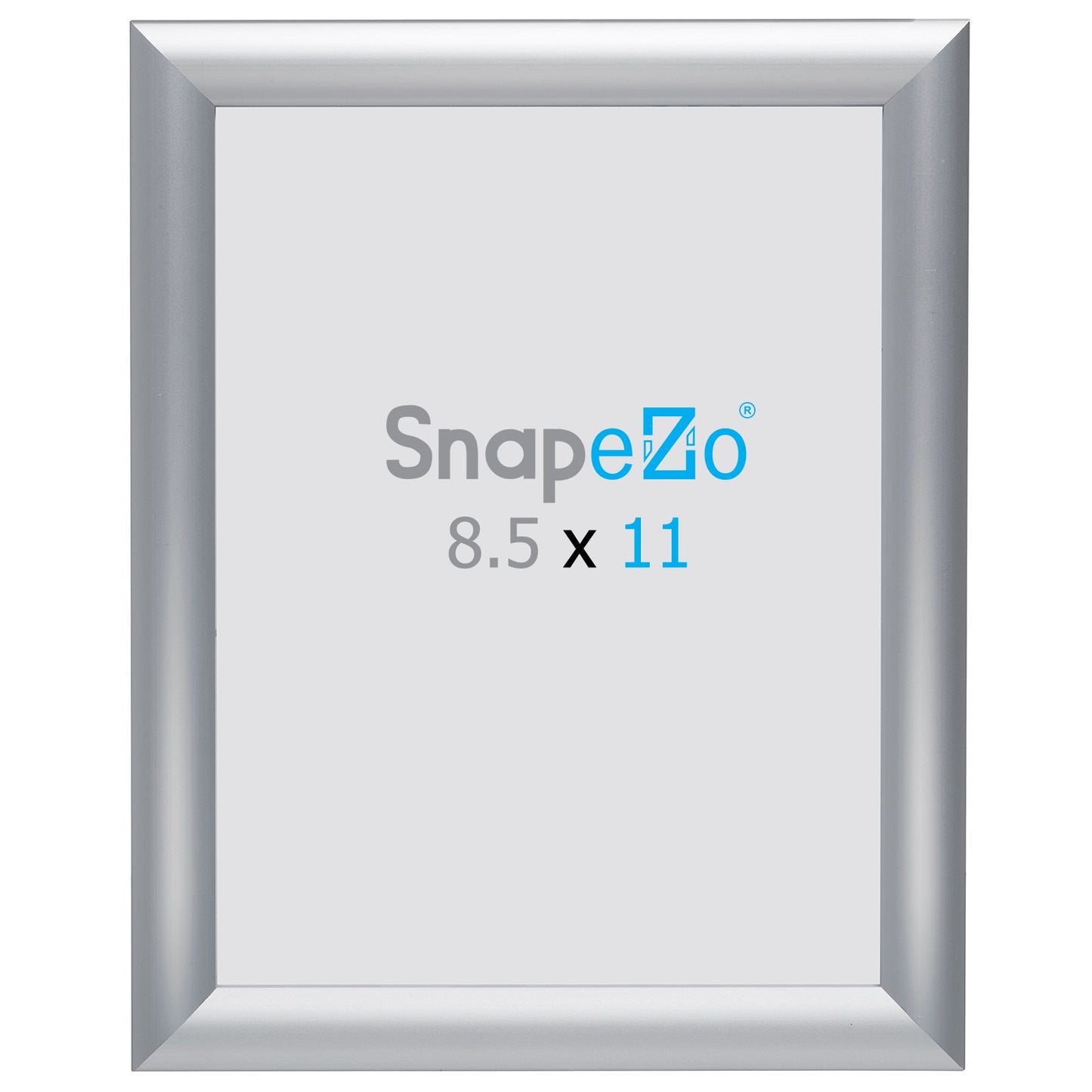 8.5x11 Brushed Silver SnapeZo® Snap Frame - 1 Inch Profile