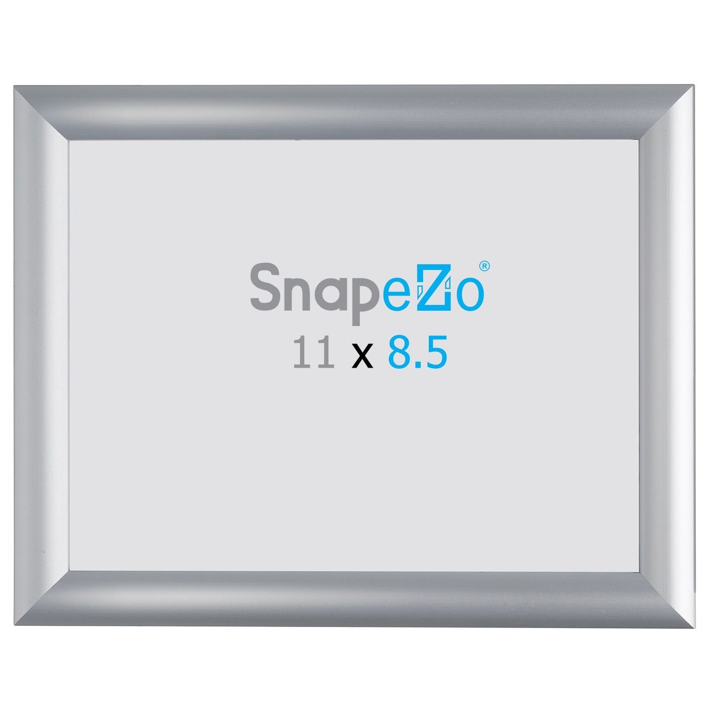 8.5x11 Brushed Silver SnapeZo® Snap Frame - 1 Inch Profile