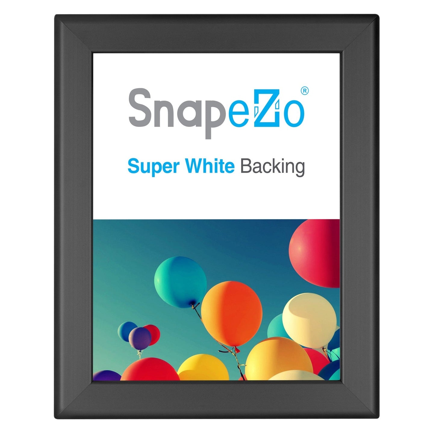 8.5x11 Black SnapeZo® Snap Frame - 1.25" Profile