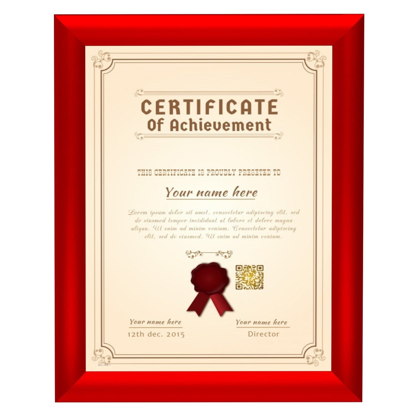 8.5x11 Red SnapeZo® Snap Frame - 1" Profile