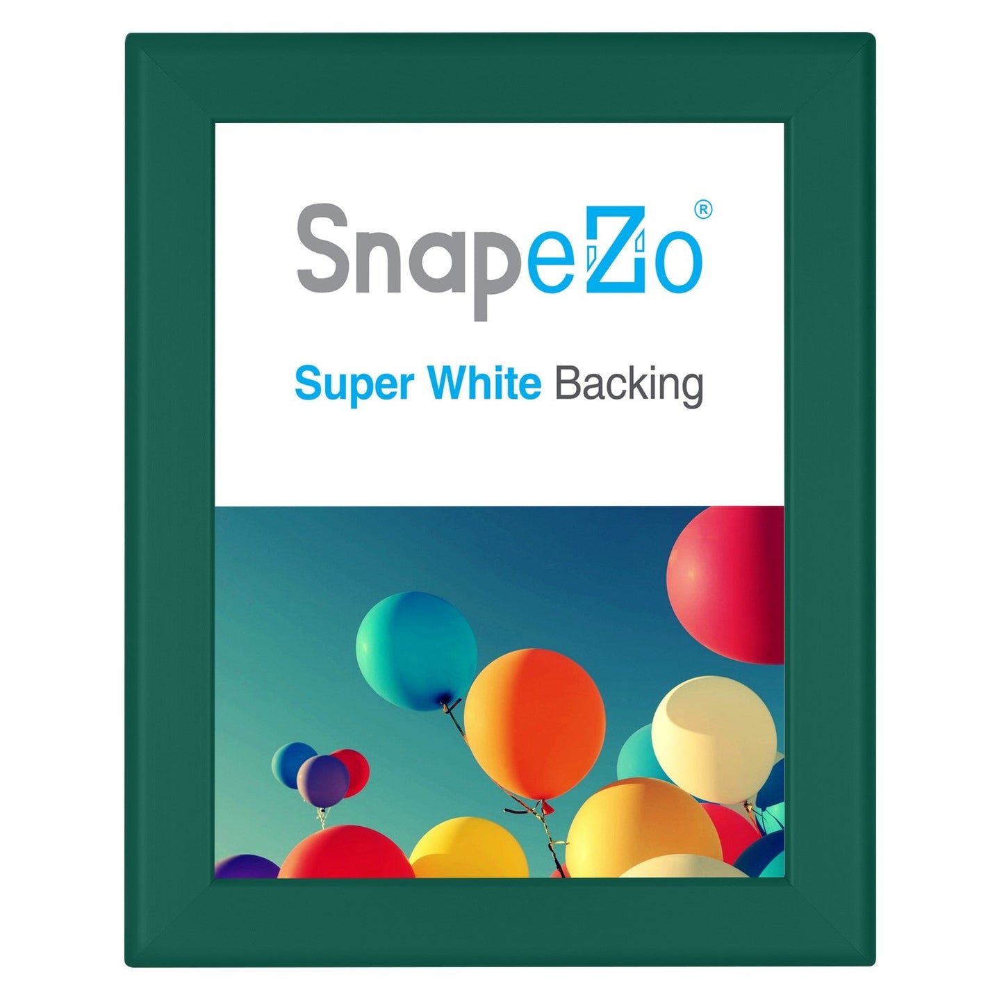 8.5x11 Green SnapeZo® Snap Frame - 1.25" Profile