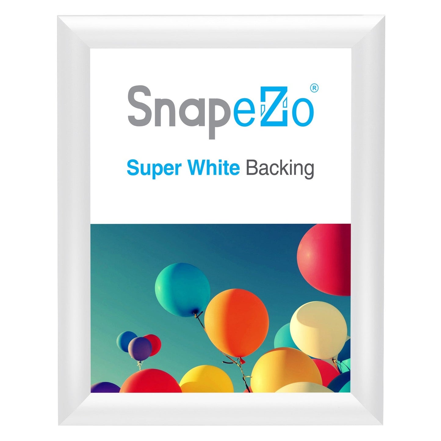 8.5x11 White SnapeZo® Snap Frame - 1" Profile