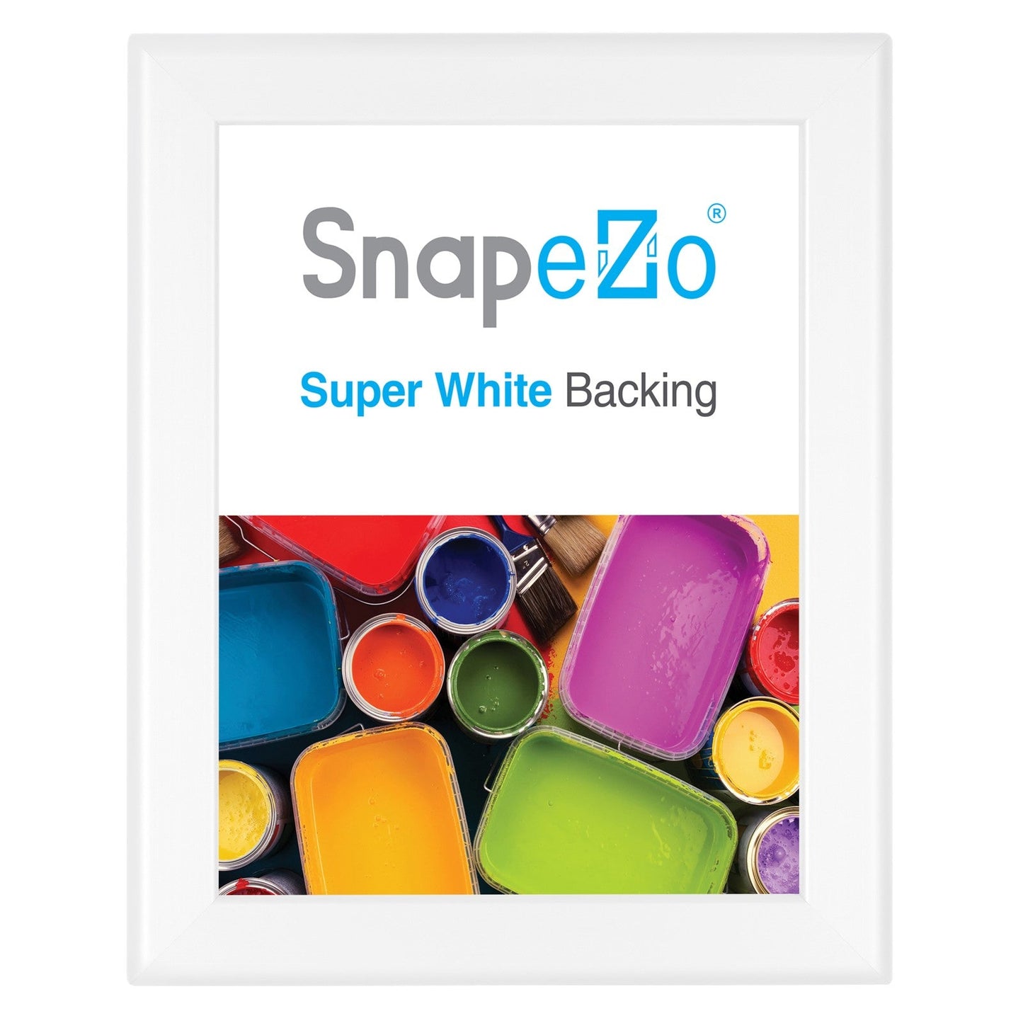 8.5x11 White SnapeZo® Snap Frame - 1.25" Profile