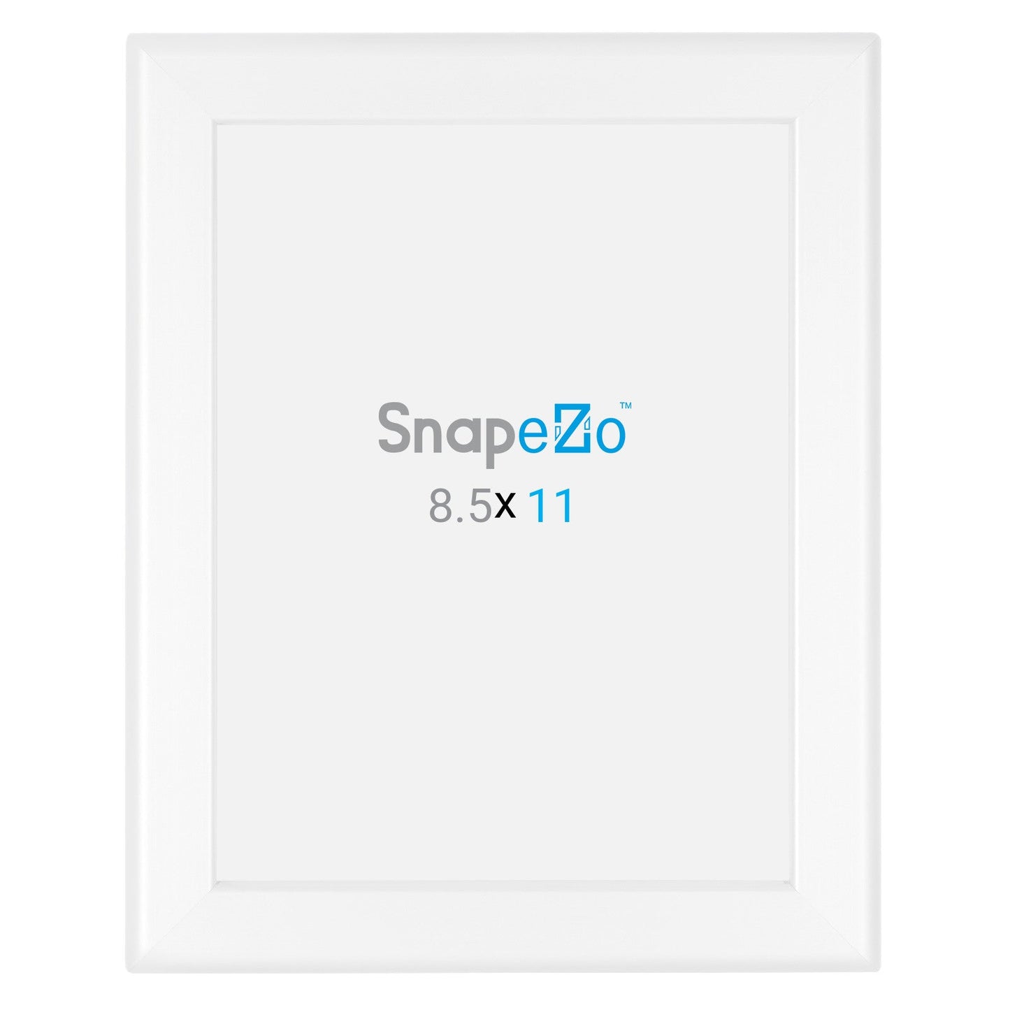 8.5x11 White SnapeZo® Snap Frame - 1.25" Profile