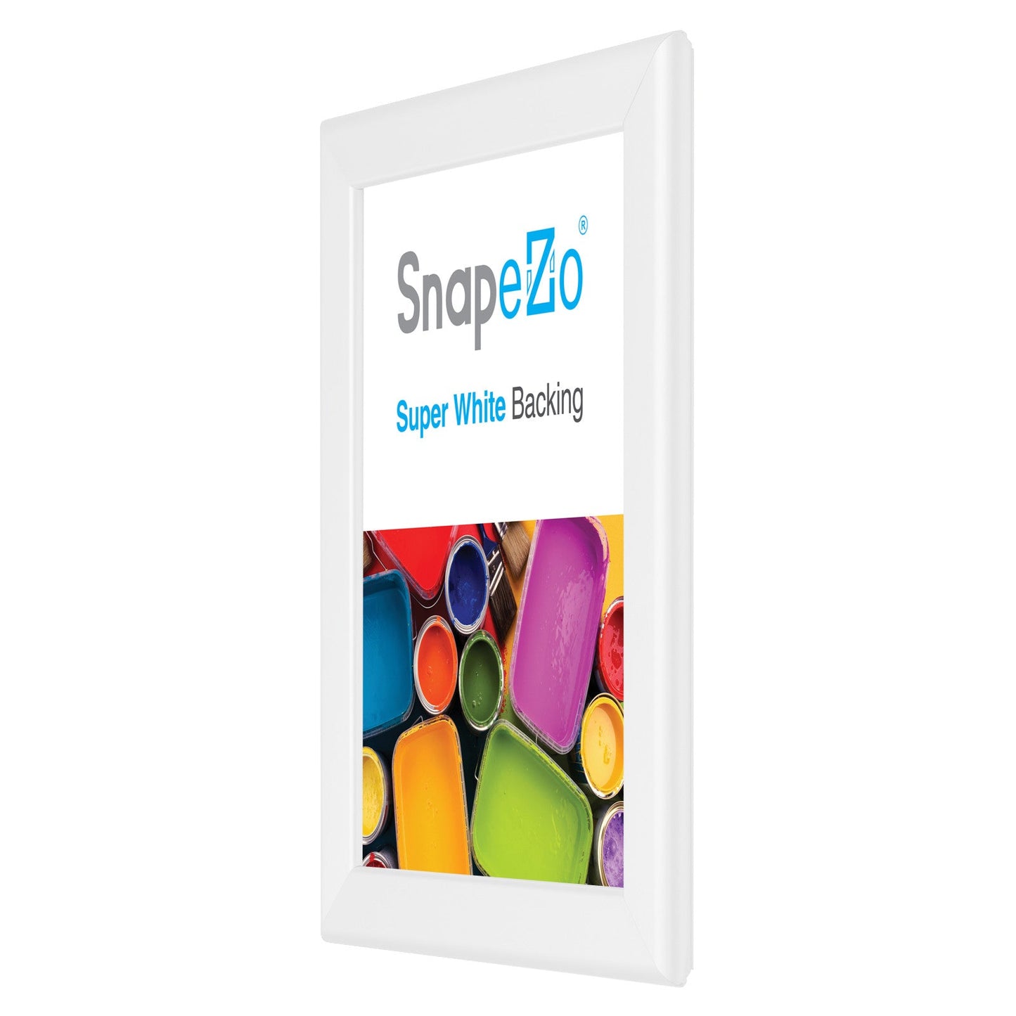 8.5x11 White SnapeZo® Snap Frame - 1.25" Profile