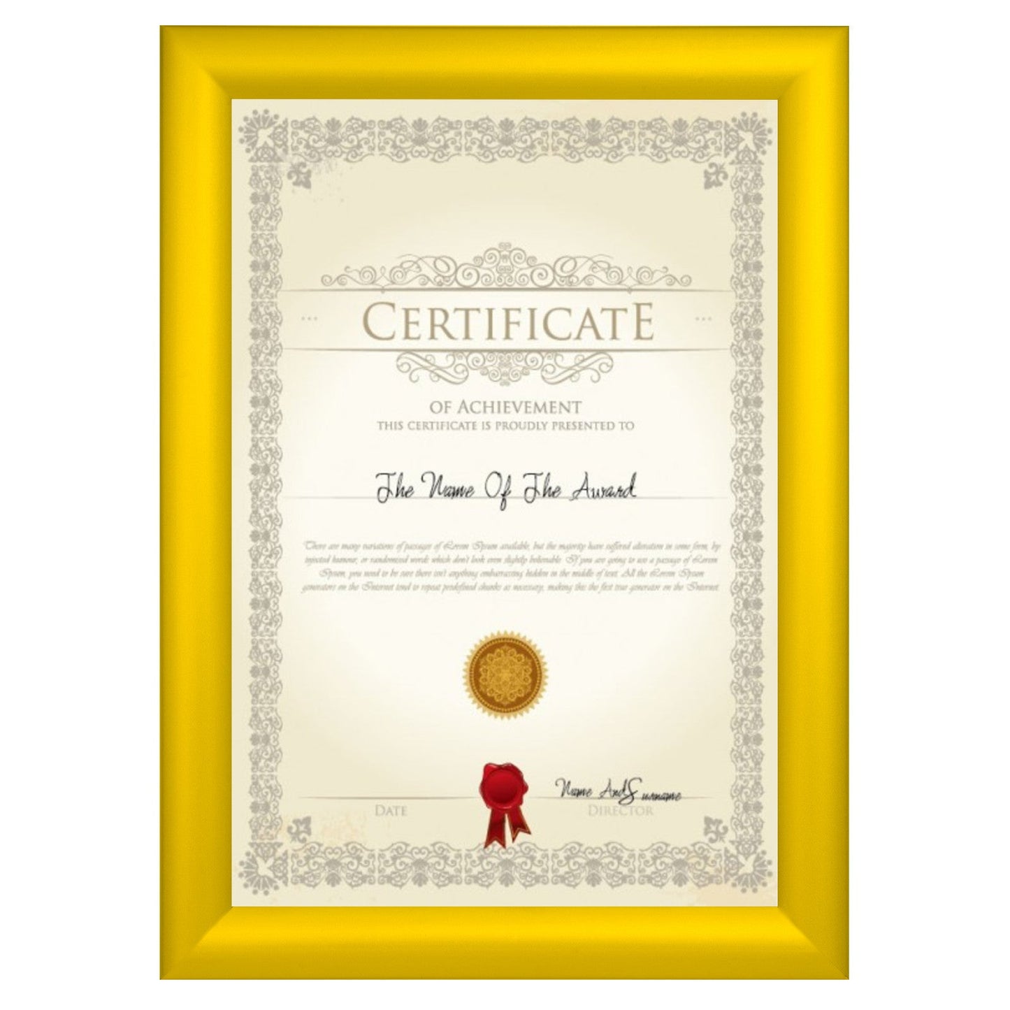 8.5x11 Yellow SnapeZo® Snap Frame - 1.2" Profile