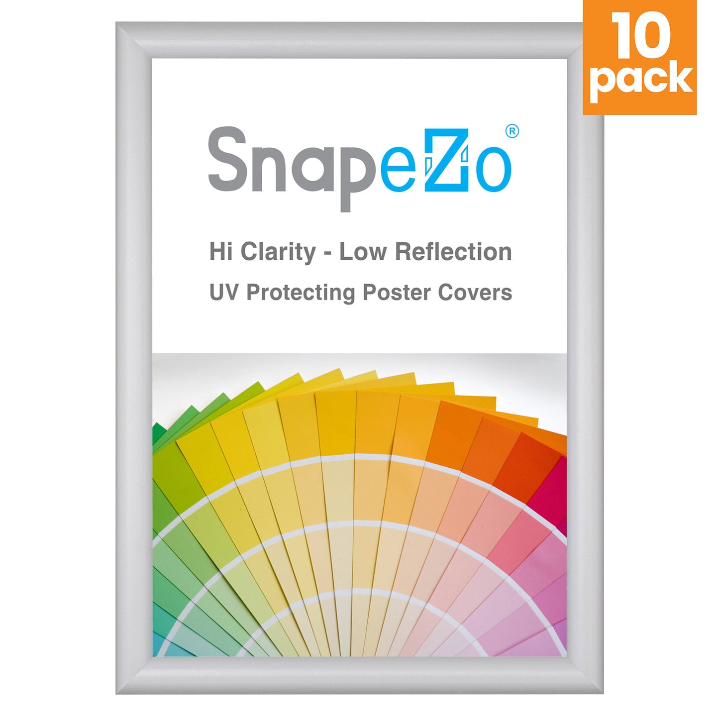 10 Case Pack of Snapezo® of Silver A2 Poster Frame - 1" Profile