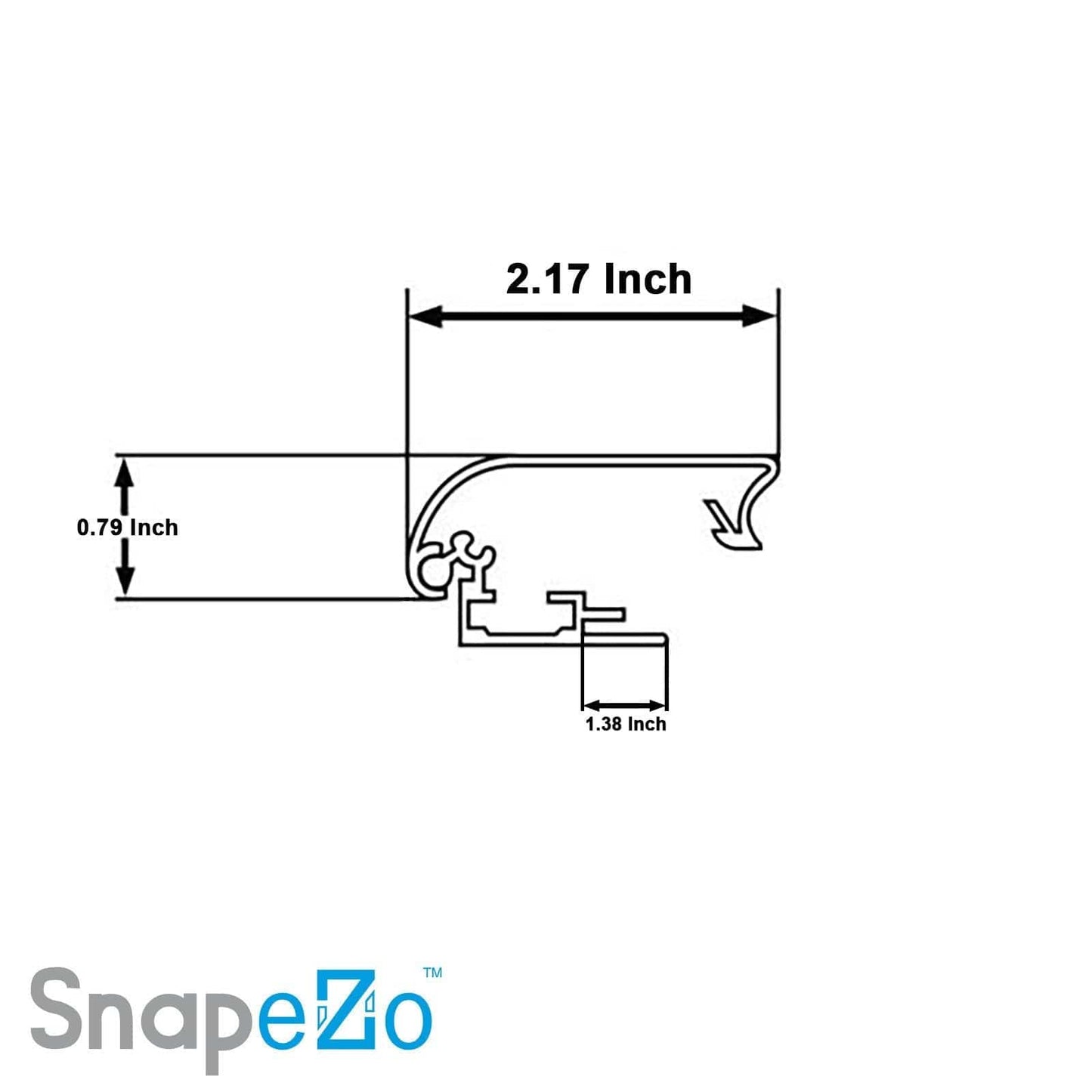 36x48 Silver SnapeZo® Snap Frame - 2.2" Profile - Snap Frames Direct