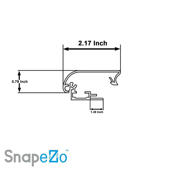 36x48 Silver SnapeZo® Snap Frame - 2.2" Profile - Snap Frames Direct