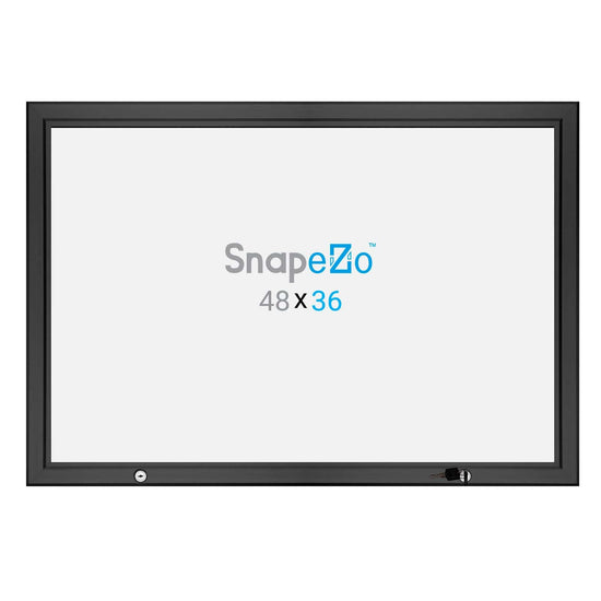 Load image into Gallery viewer, 36x48 Black SnapeZo® Poster Case - 1.77&amp;quot; Profile - Snap Frames Direct
