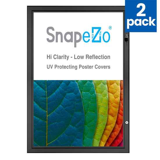 Twin-Pack of 36x48 Black Snapezo® Poster Case - 1.77" Profile