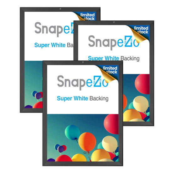 Pack of 3 - 36x48 Black Snapezo® Locking - 1.25" Profile