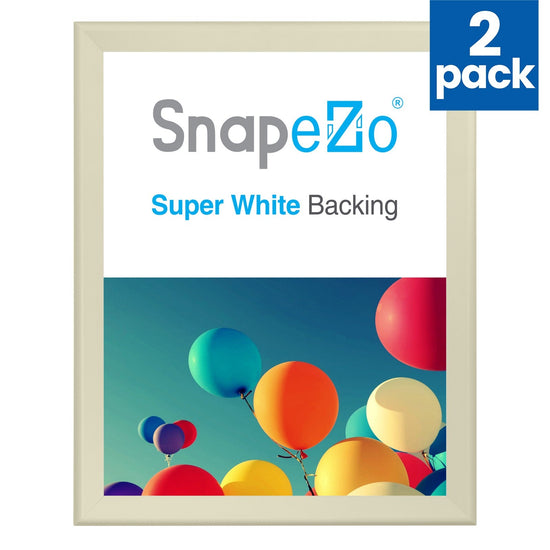 Twin-Pack of 36x48 Inches Cream Snapezo® Snap Frame - 1.7" profile