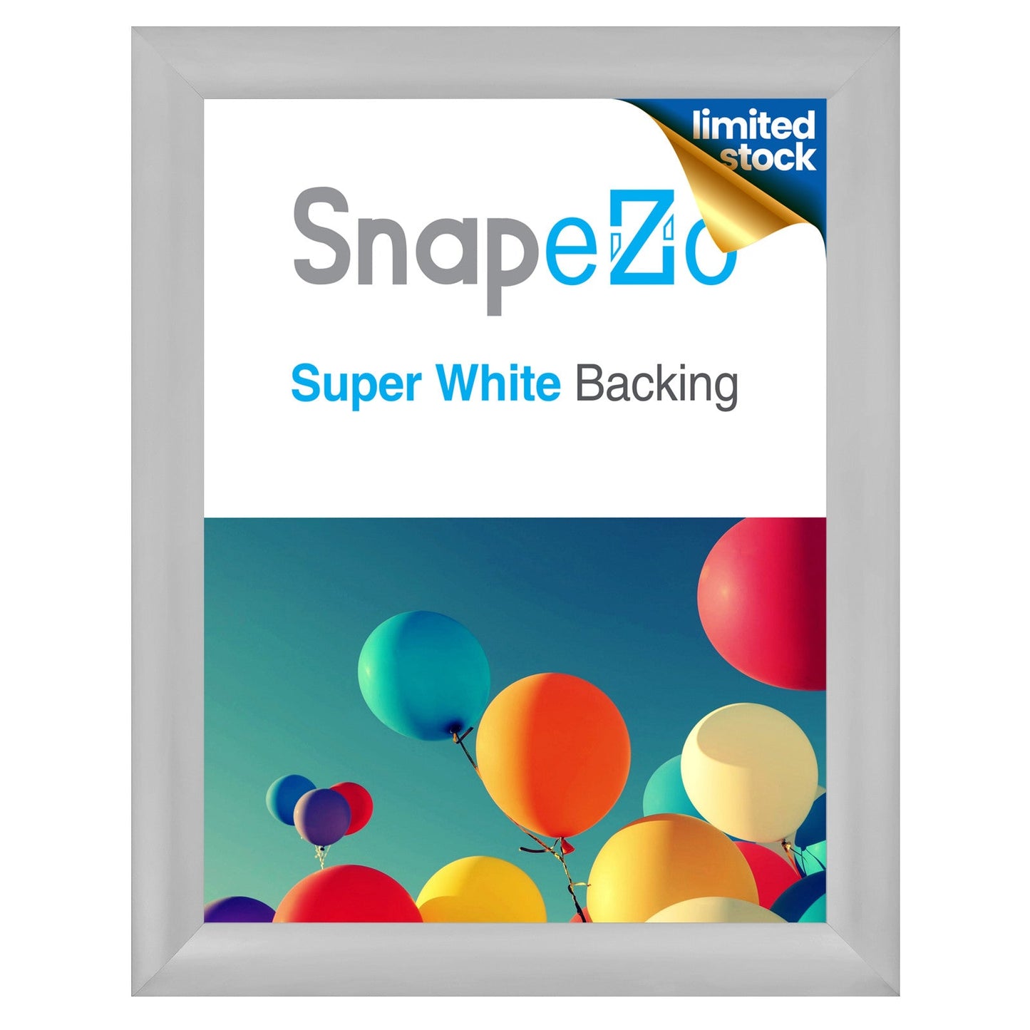 Twin-Pack of 36x48 Silver Snapezo® Snap Frame - 2.2" Profile