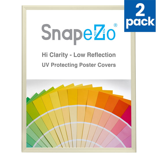Twin-Pack of 36x48 Inches Cream Snapezo® Snap Frame - 1.25" profile