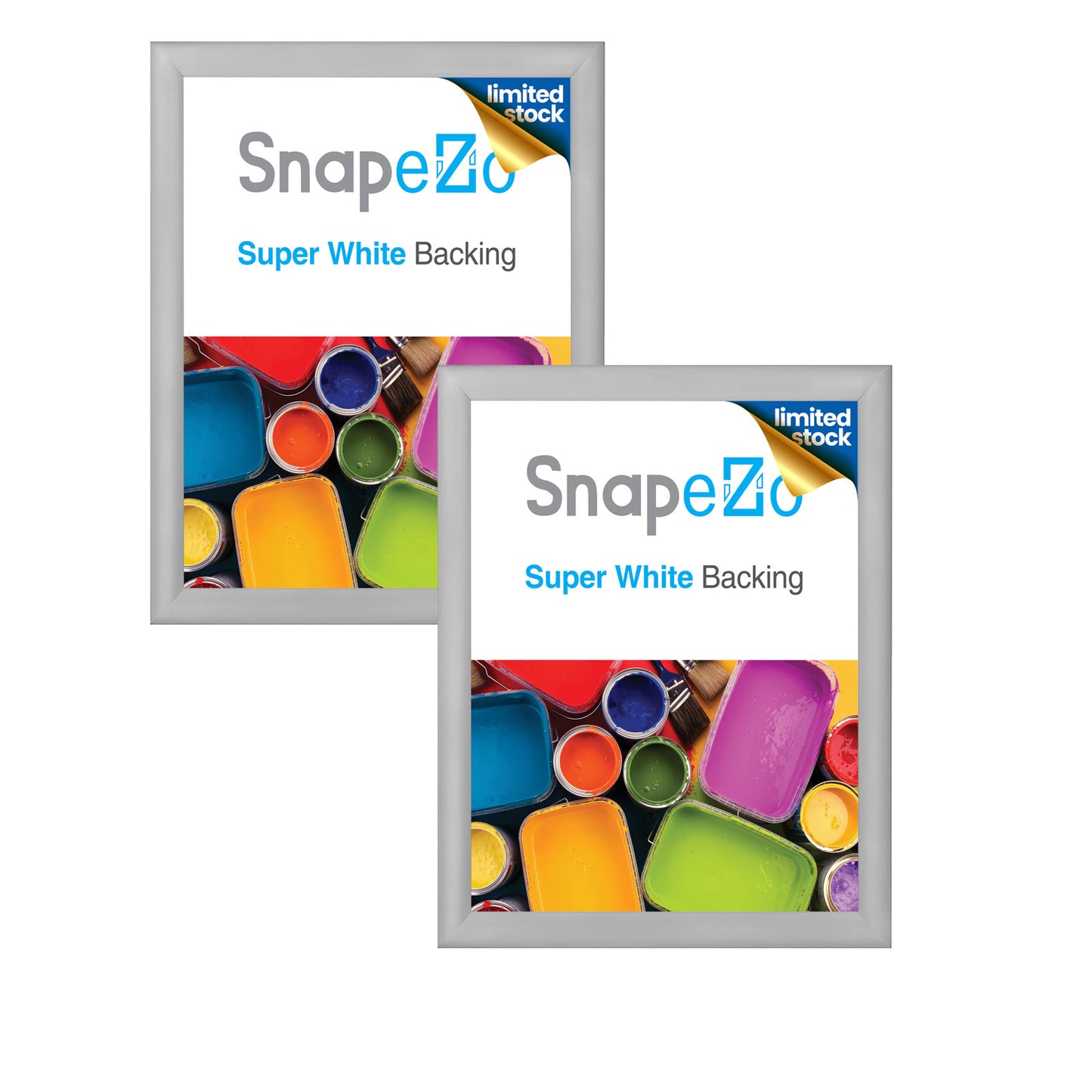 Twin-Pack of 36x48 Silver Foamcore Snapezo® Frame