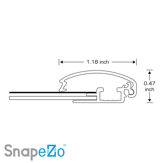 27x40 Cream SnapeZo® Snap Frame - 1.2" Profile