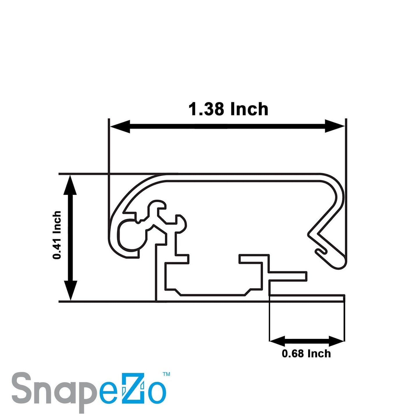 Load image into Gallery viewer, 27x40 Black SnapeZo® LED Home Theater Frame 1.38&amp;quot; Profile Width
