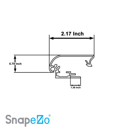 22x28 Black SnapeZo® Snap Frame - 2.2 Inch Profile