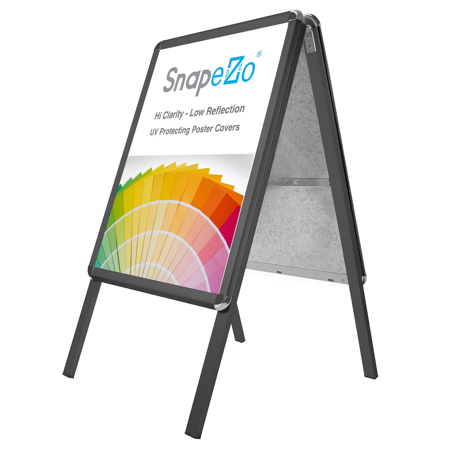 Load image into Gallery viewer, 22x28 SnapeZo® Black Sidewalk Sign 1.25&amp;quot; Profile Width
