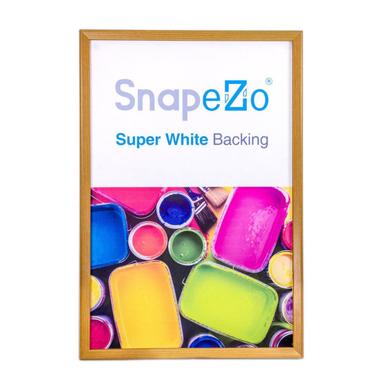 Load image into Gallery viewer, 22x56 Light Wood SnapeZo® Snap Frame - 1.25 Inch Profile
