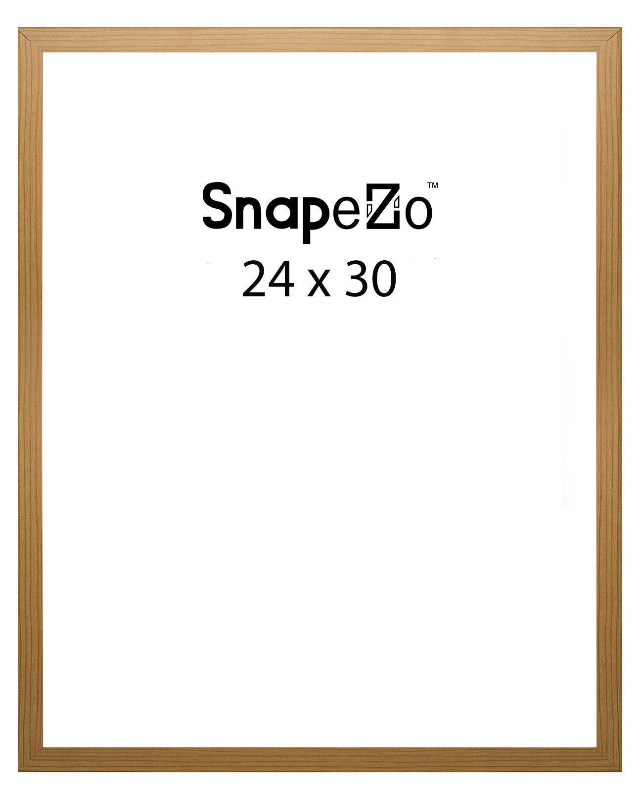 24x30 Light Wood SnapeZo® Snap Frame - 1.25 Inch Profile