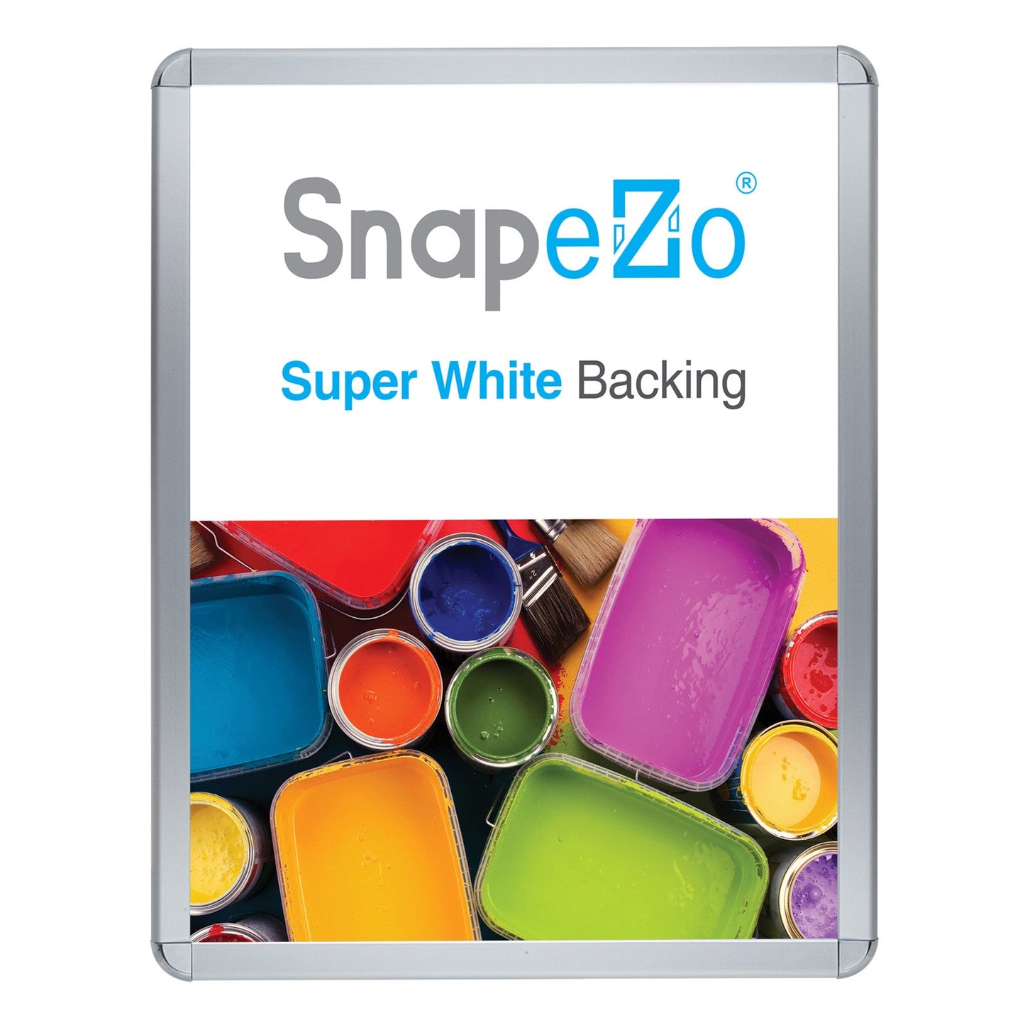 22x28 SnapeZo® Silver Round-Cornered Snap Frame 1.25" Profile Width