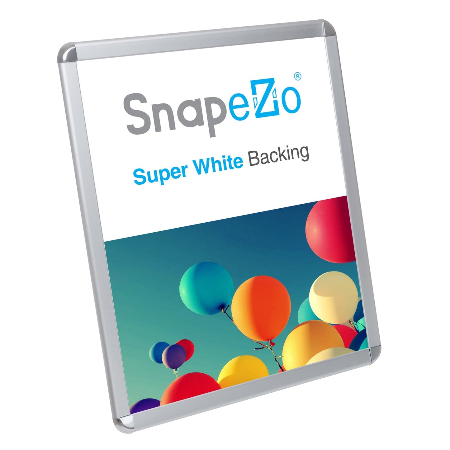 22x28 SnapeZo® Silver Round-Cornered Snap Frame 1.25" Profile Width