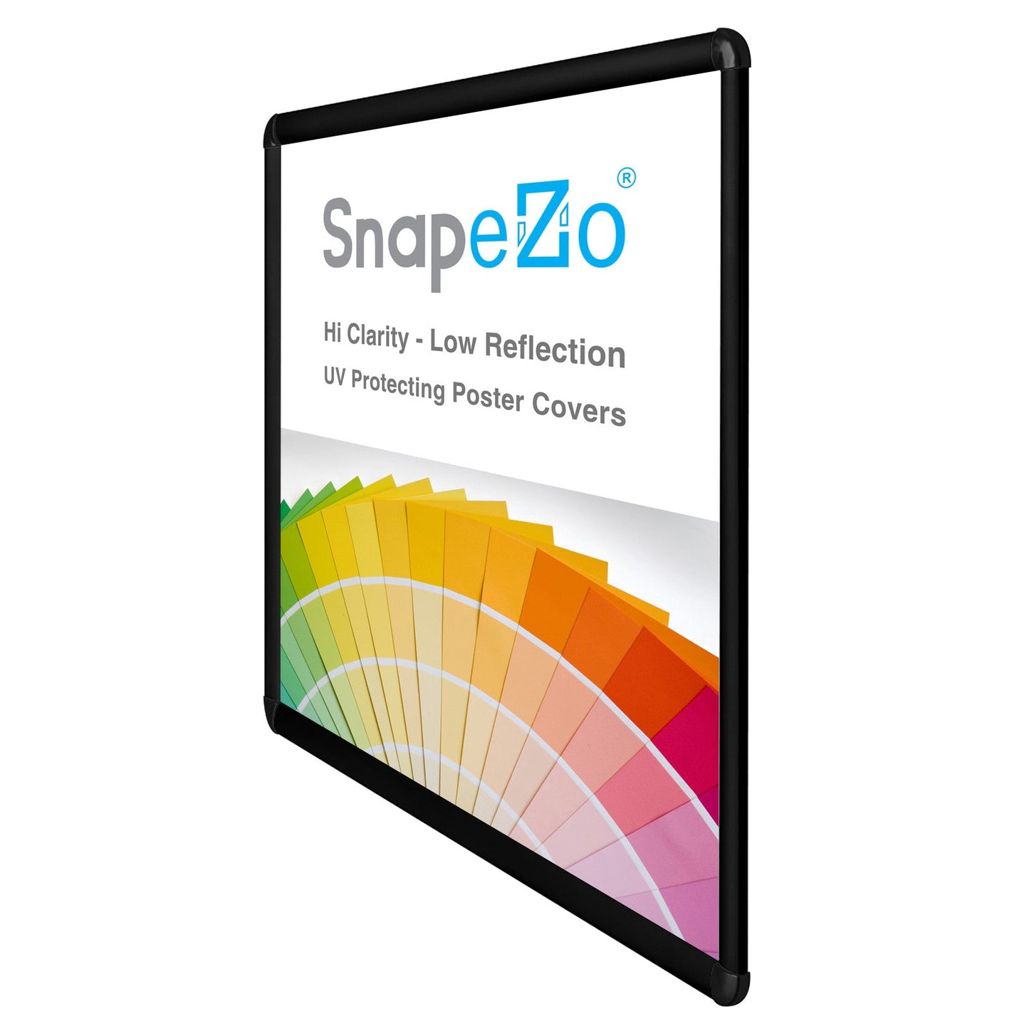 36x48 SnapeZo® Black Round-Cornered Snap Frame 1.25" Profile Width