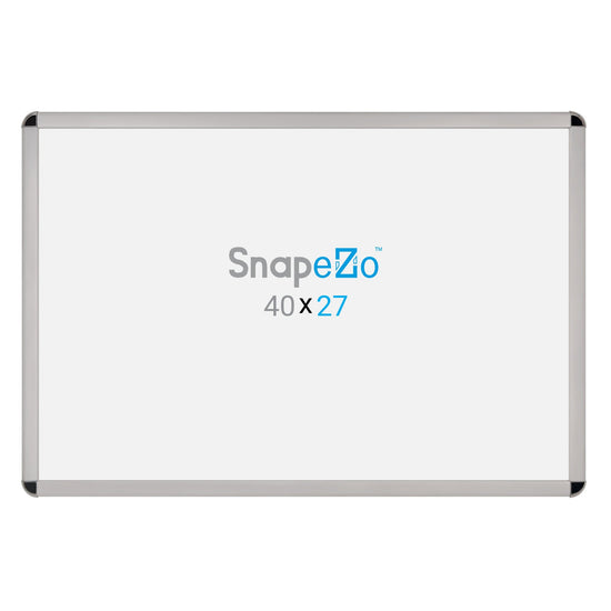 Load image into Gallery viewer, 27x40 SnapeZo® Silver Round-Cornered Snap Frame 1.25&amp;quot; Profile Width
