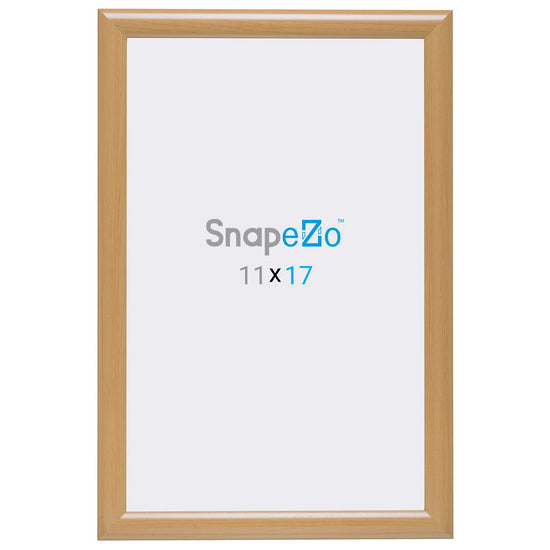 Load image into Gallery viewer, 11x17 Light Wood SnapeZo® Snap Frame - 1&amp;quot; Profile
