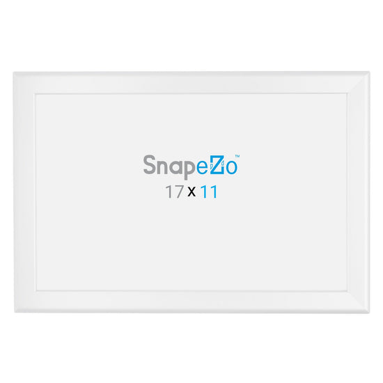 Load image into Gallery viewer, 11x17 White SnapeZo® Snap Frame - 1.25&amp;quot; Profile
